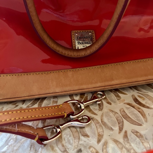 Dooney & Bourke Orange Patent Leather satchel! - Picture 3 of 9